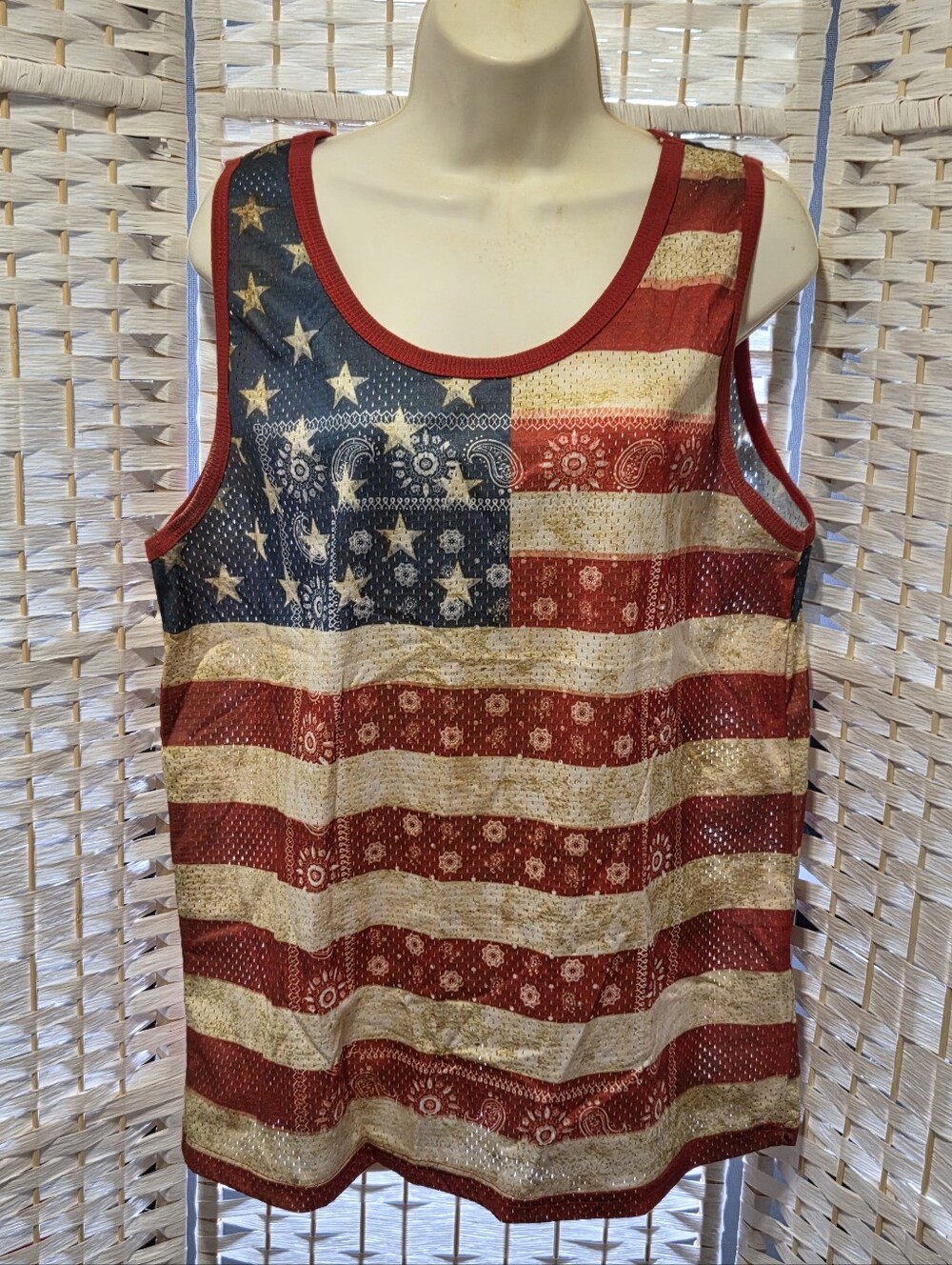 True Rock Freedom American Flag Sleeveless Tank Top